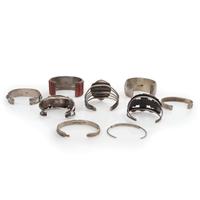 Navajo and Zuni Silver Cuff Bracelets, with Inlay