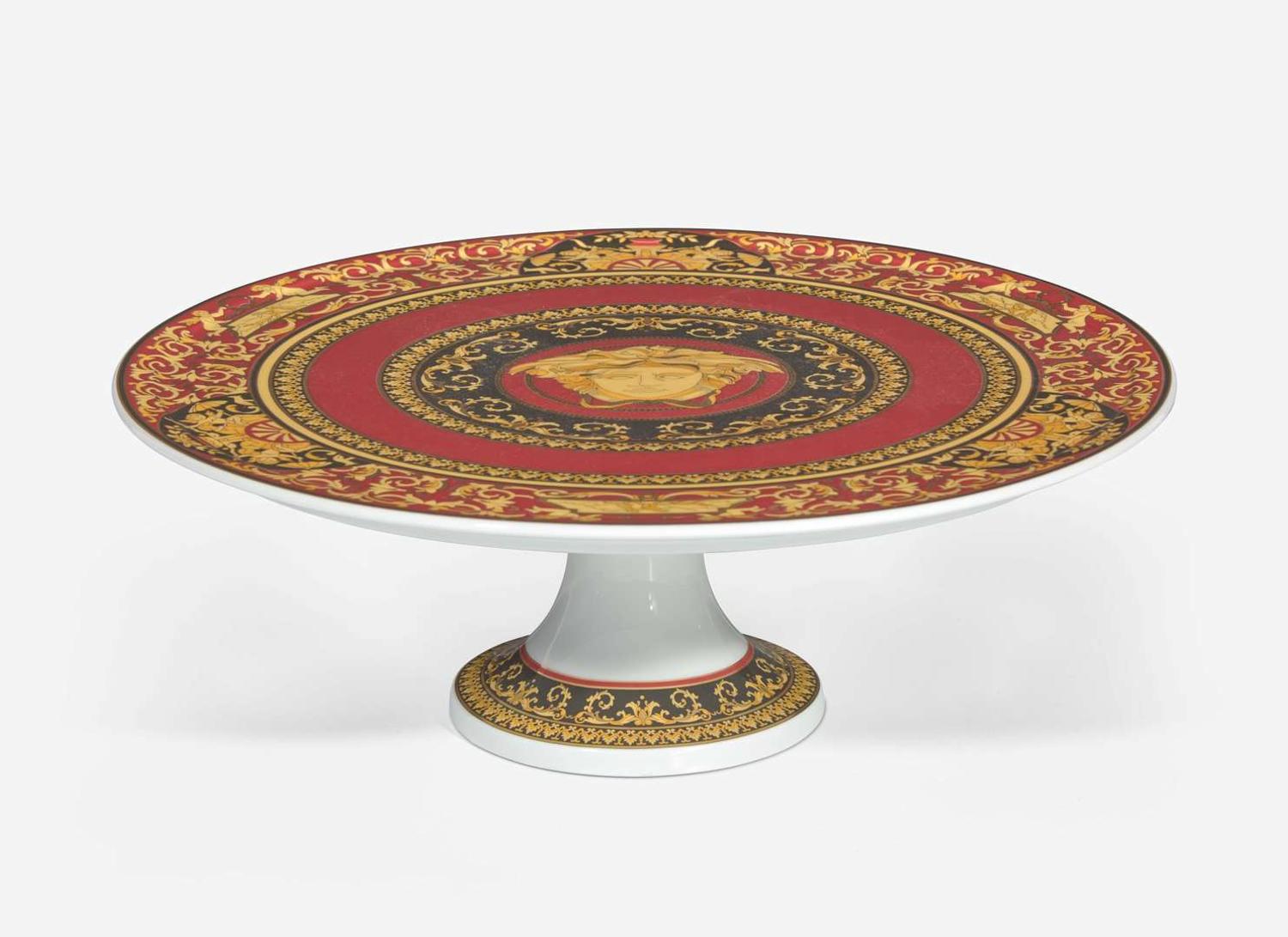 A Versace enameled porcelain part dinner service in the "Medusa" pattern, produced by Rosenthal Studio Line, Germany, modern