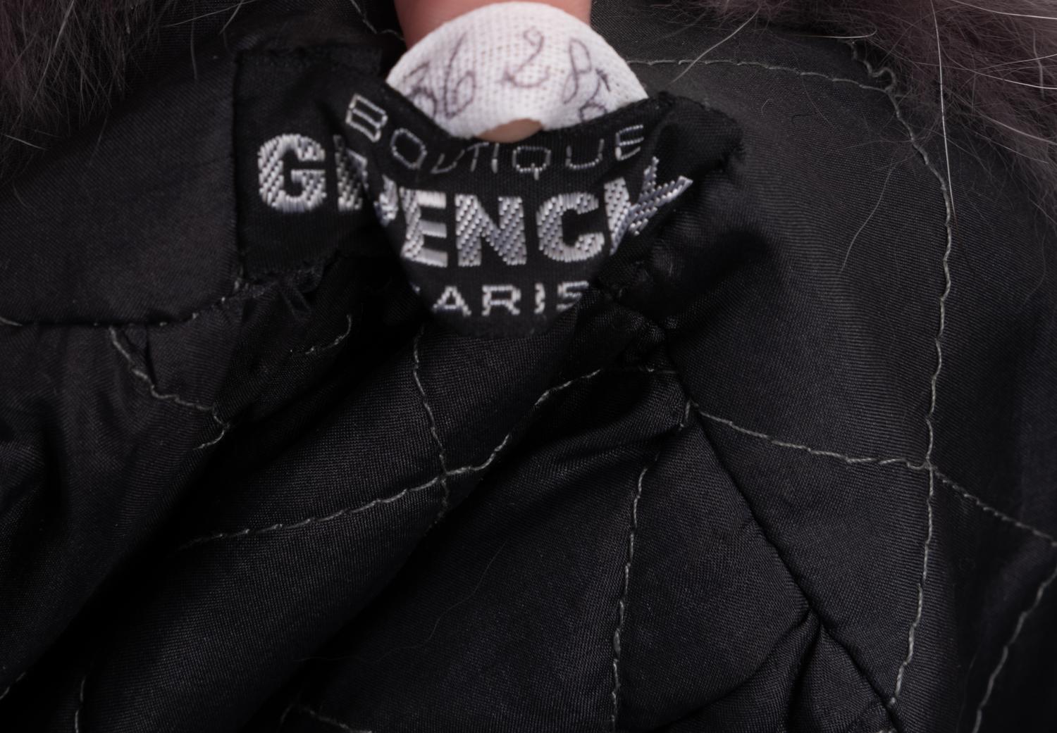 Givenchy Broadtail Coat with Fox Fur Trim, 1980-90s