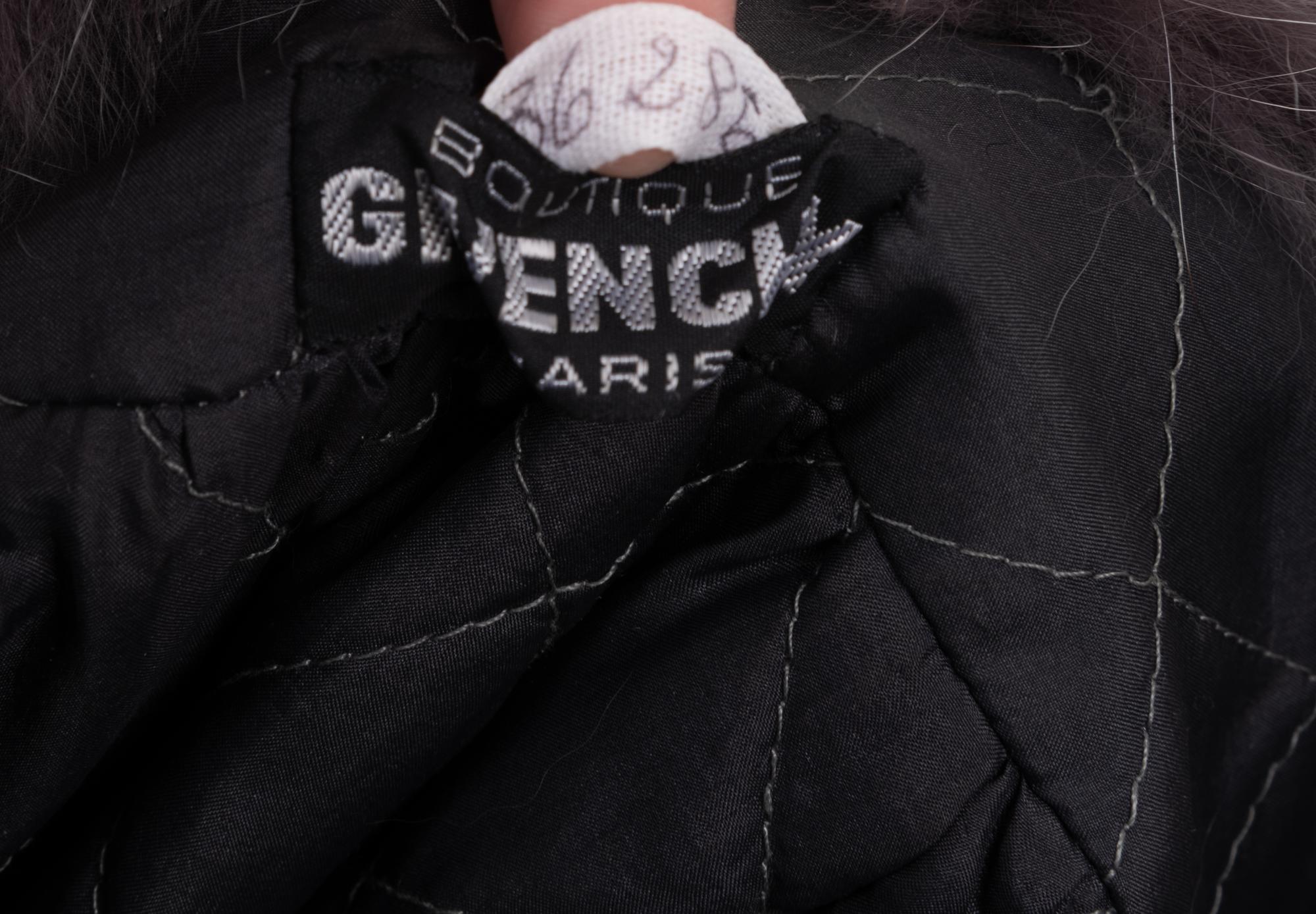 Givenchy Broadtail Coat with Fox Fur Trim, 1980-90s