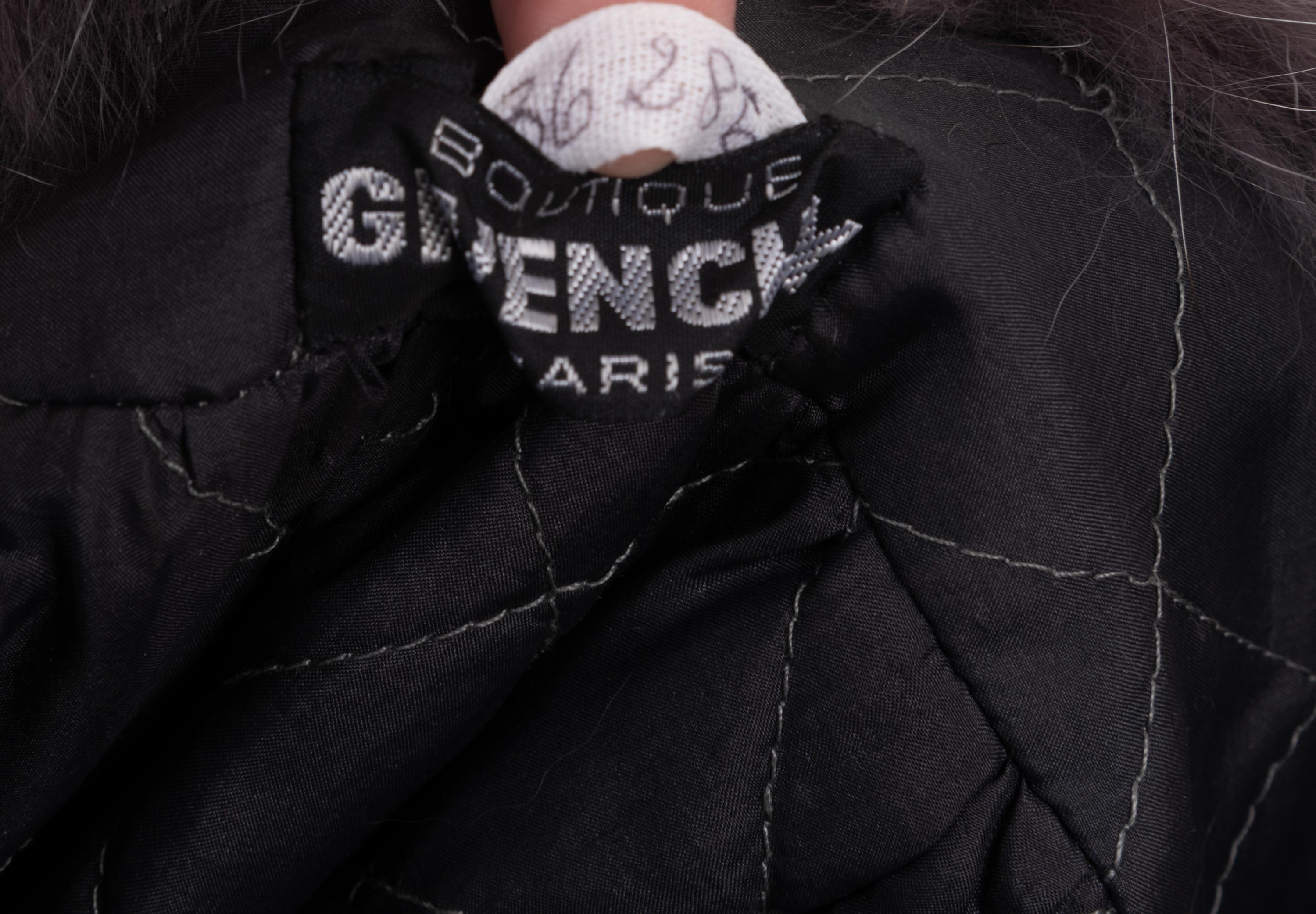 Givenchy Broadtail Coat with Fox Fur Trim, 1980-90s