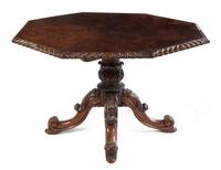 A William IV Burl Walnut Breakfast Table Height 30 x diameter of top 48 inches. — SECOND QUARTER 19TH CENTURY