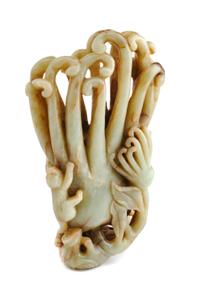 A Chinese Carved Jade Article Height 8 inches.