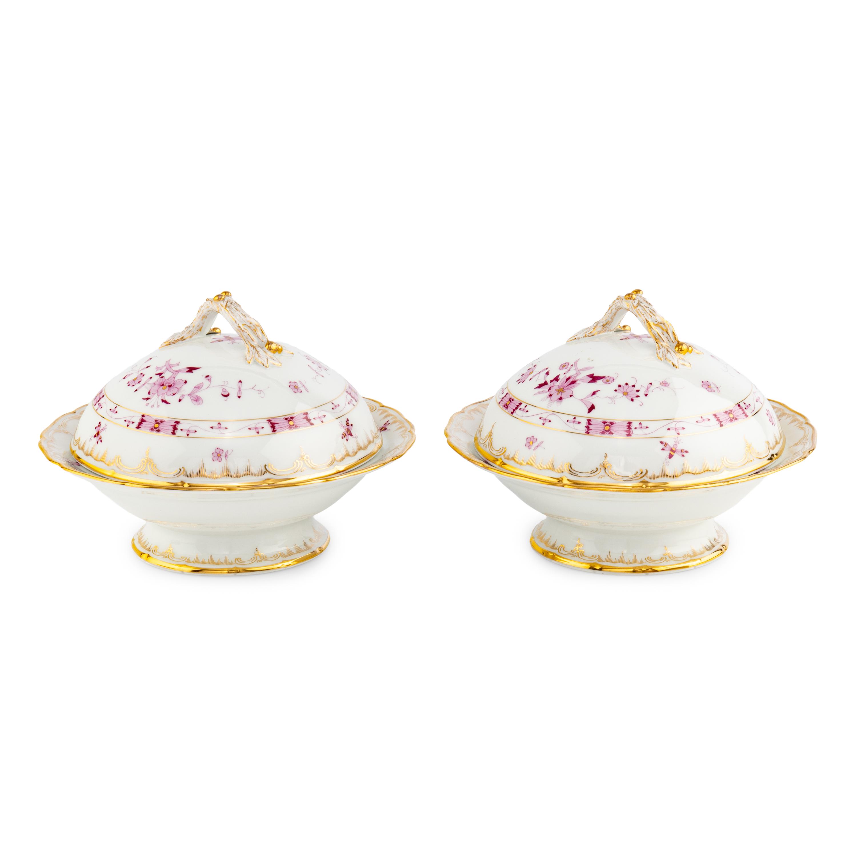 A Pair of Berlin (K.P.M) Porcelain Serving Dishes with Covers
