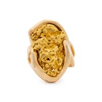 YELLOW GOLD AND GOLD NUGGET RING