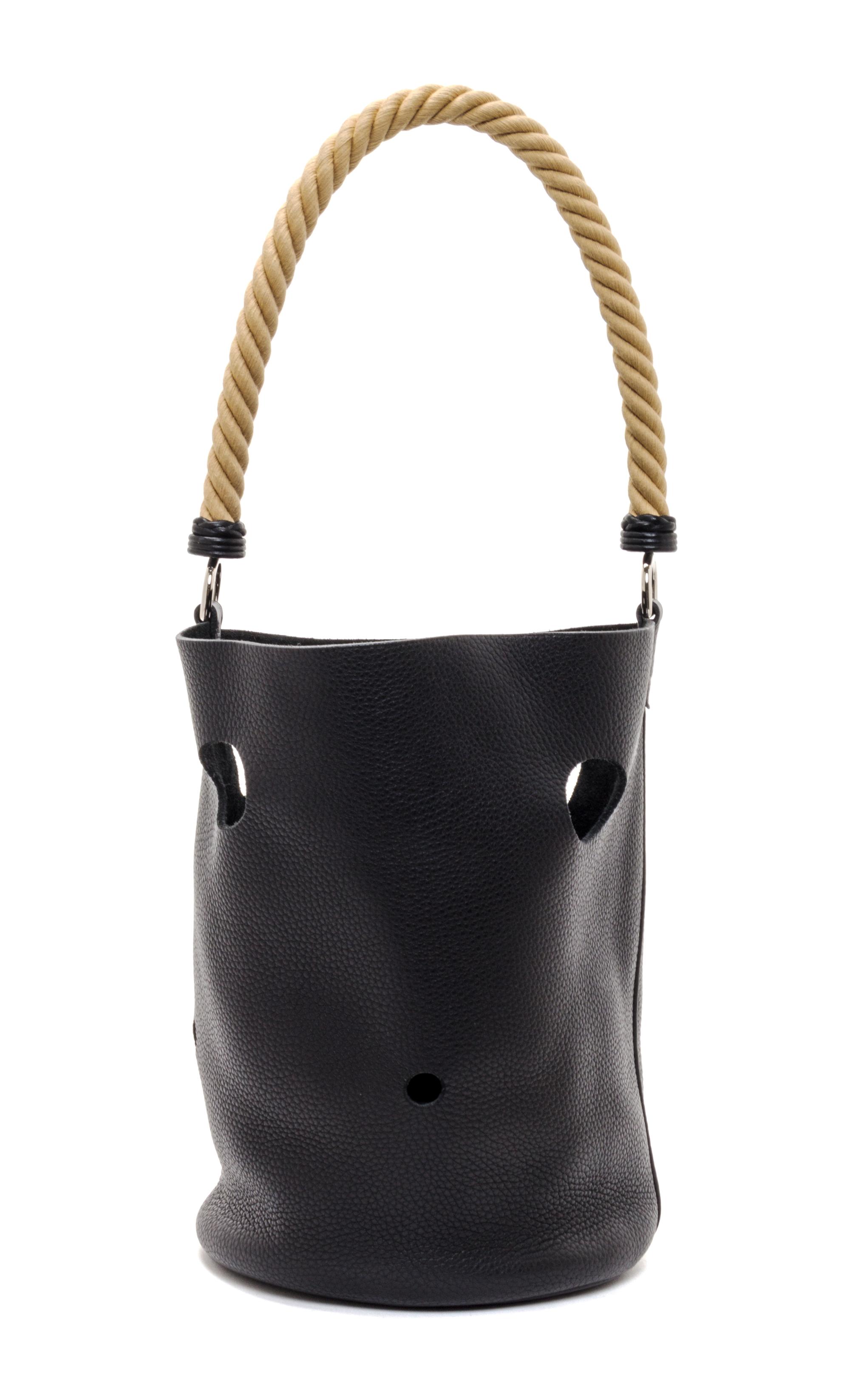 An Hermes Noir Taurillon Clemence Mangeoire PM Handbag, 10" x 8" x 5.5".