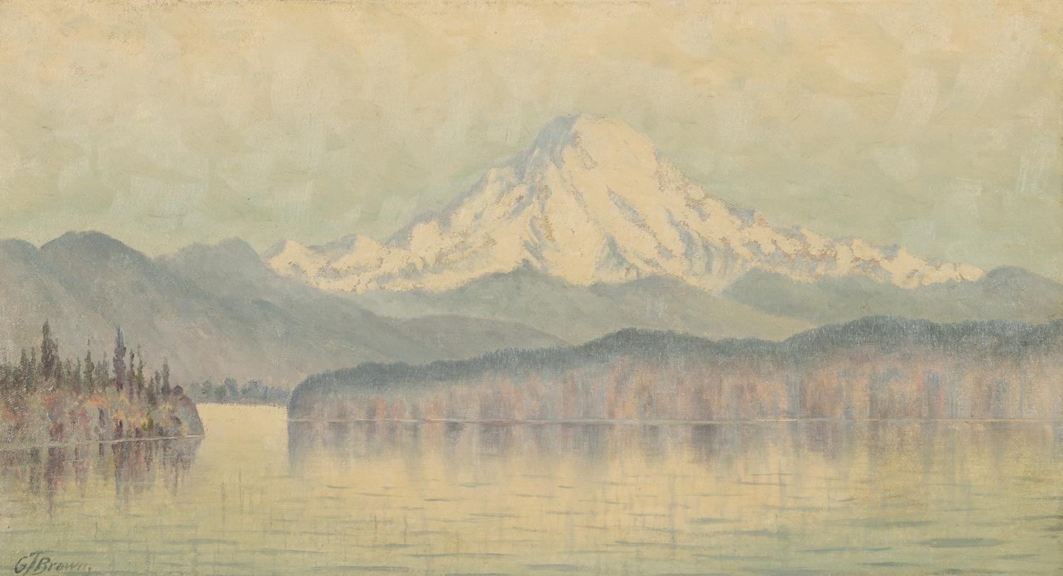 Noon effect in Midsummer – Mt. Ranier, Elevation 14,450 ft. from Puget Sound, 1886
