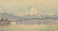 Noon effect in Midsummer – Mt. Ranier, Elevation 14,450 ft. from Puget Sound, 1886