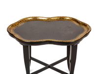 An English Papier-Mache Tray on Later Stand