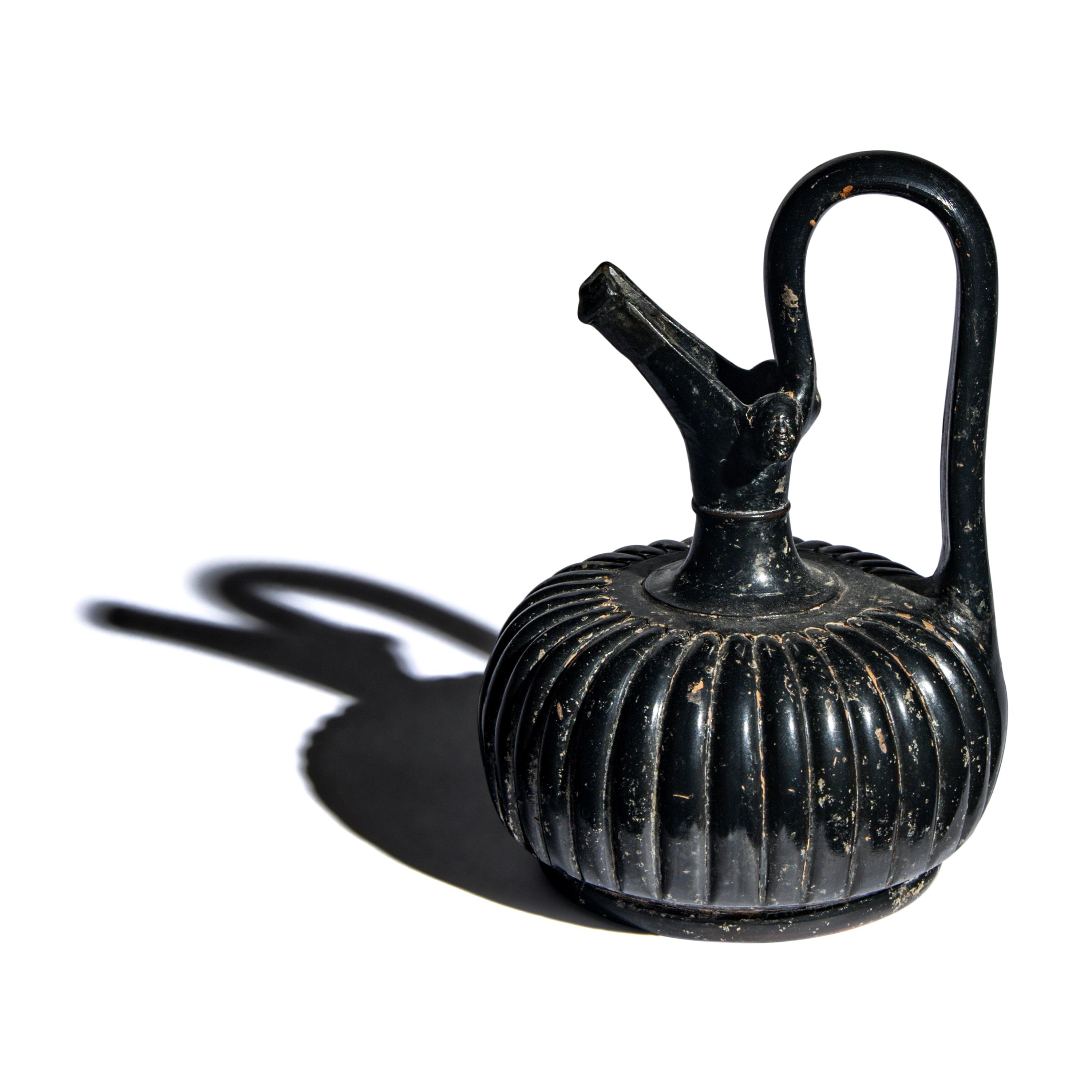 An Apulian Black-Glazed Epichysis