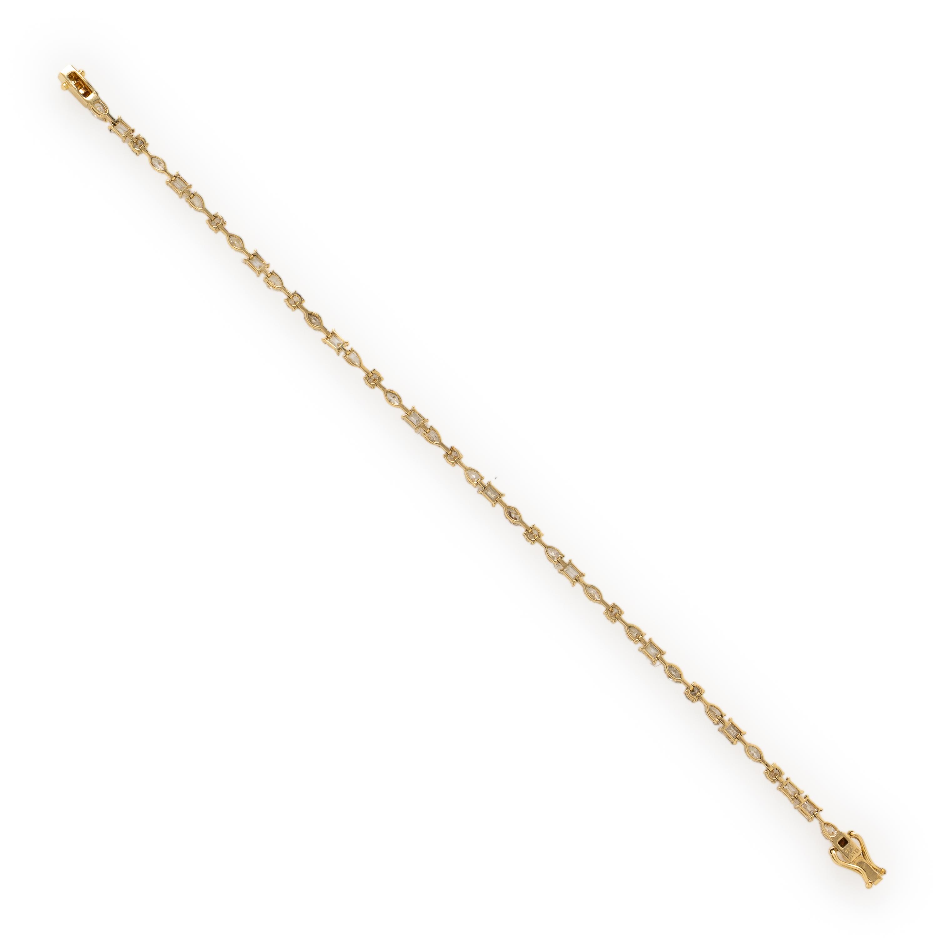 Diamond and Yellow Gold Bracelet