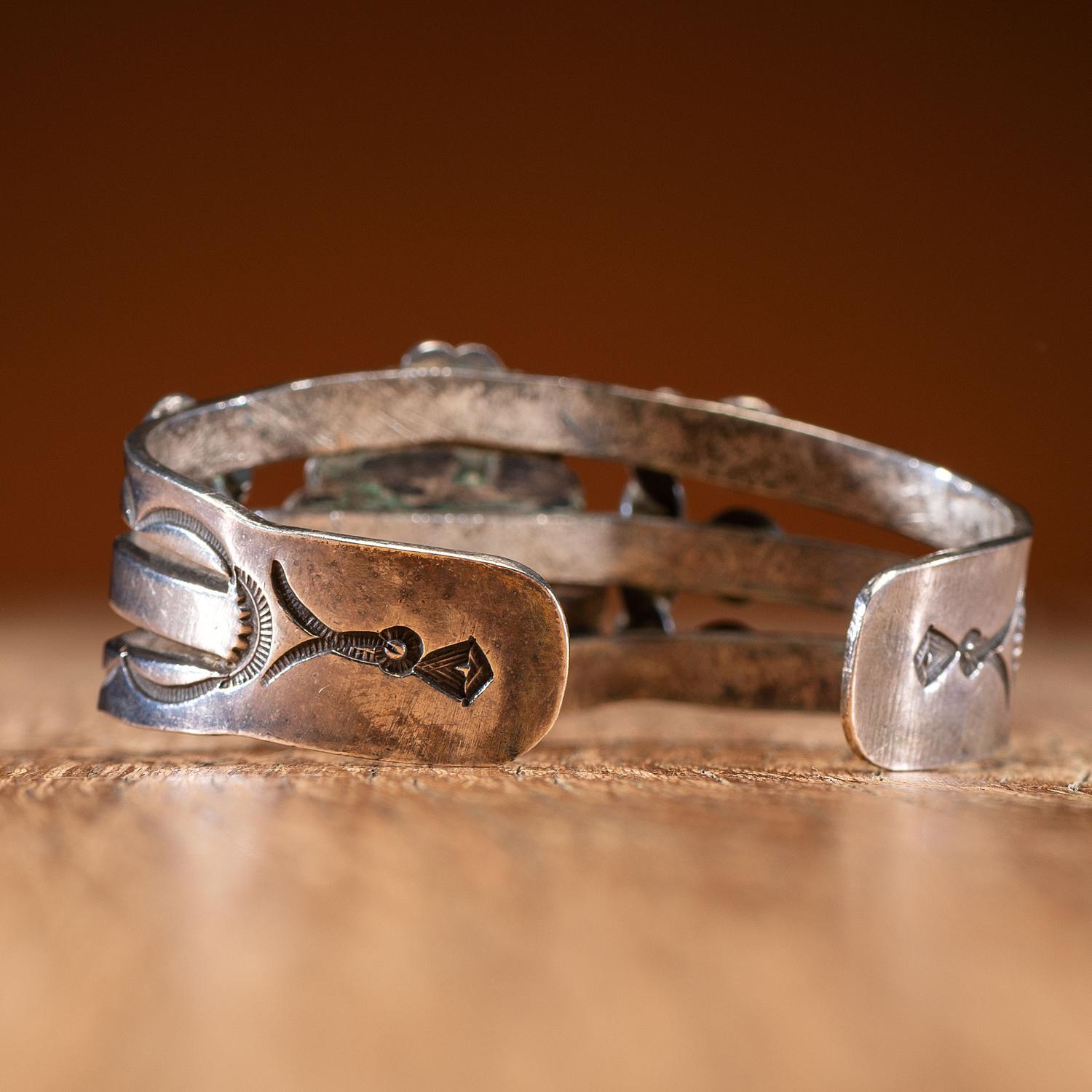 Navajo Silver and Turquoise Cuff Bracelet