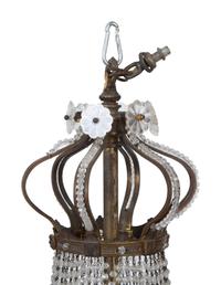 A Continental Six-Light Gilt Bronze and Crystal Swag Chandelier — 19th/20th Century
