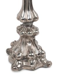A Pair of Continental Silver-Plate Candlesticks