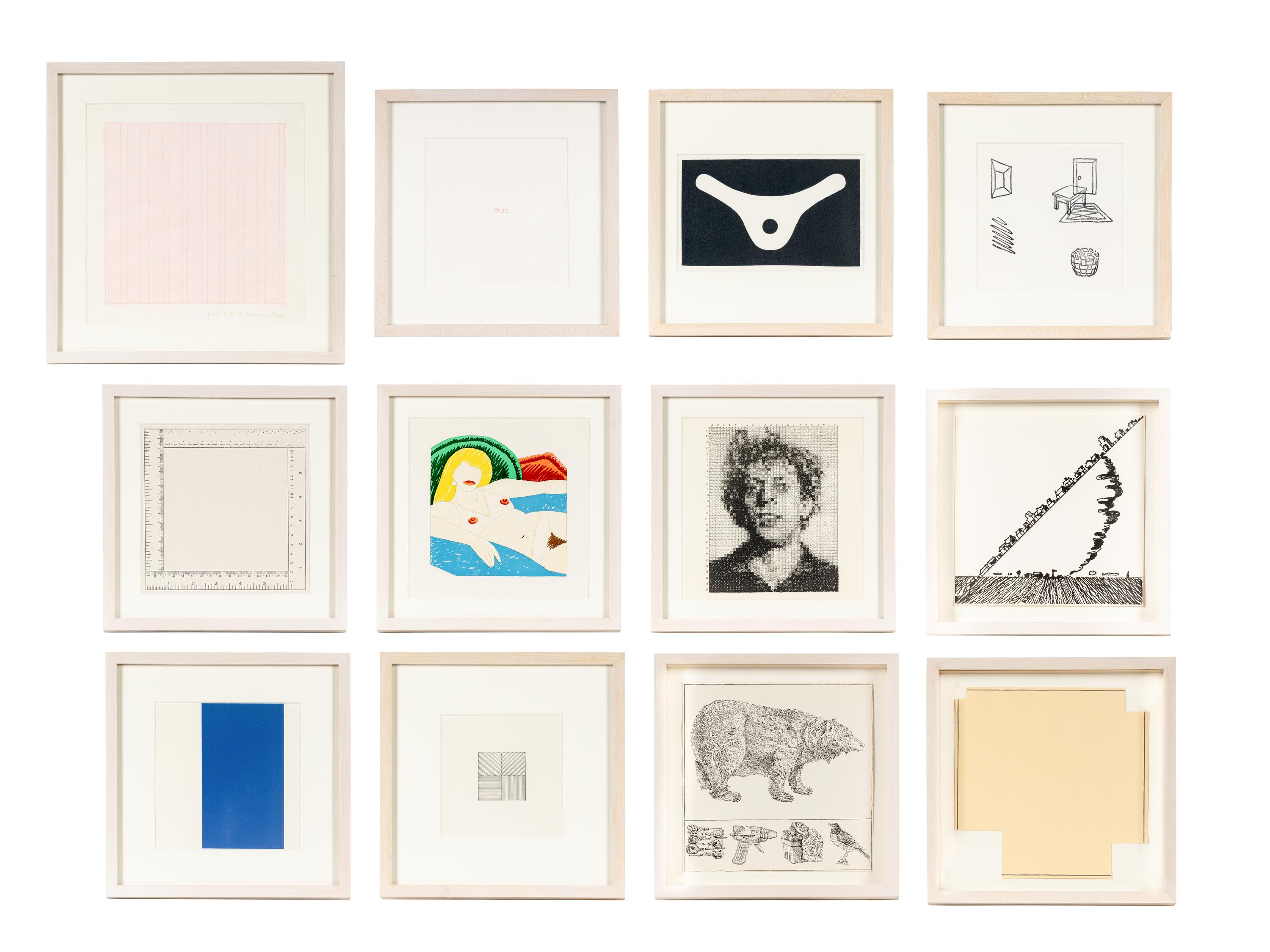 Twelve Works from Rubber Stamp Portfolio , 1976-1977