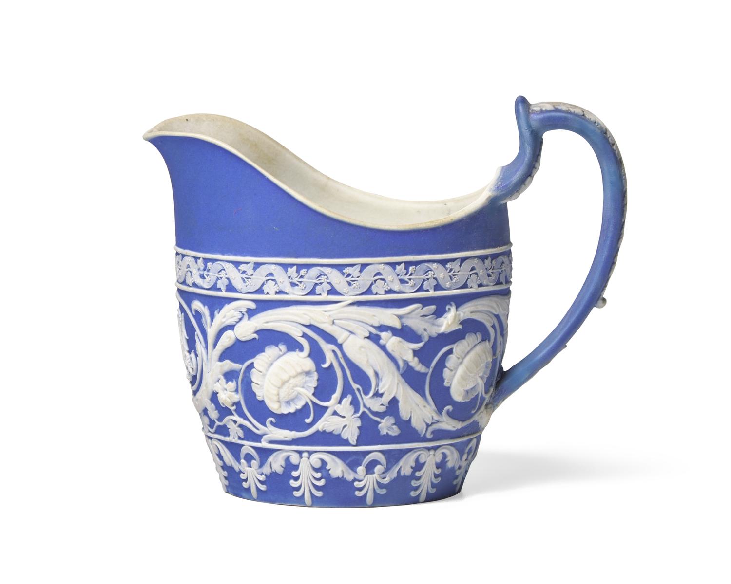 A Wedgwood Blue Jasperware Creamer