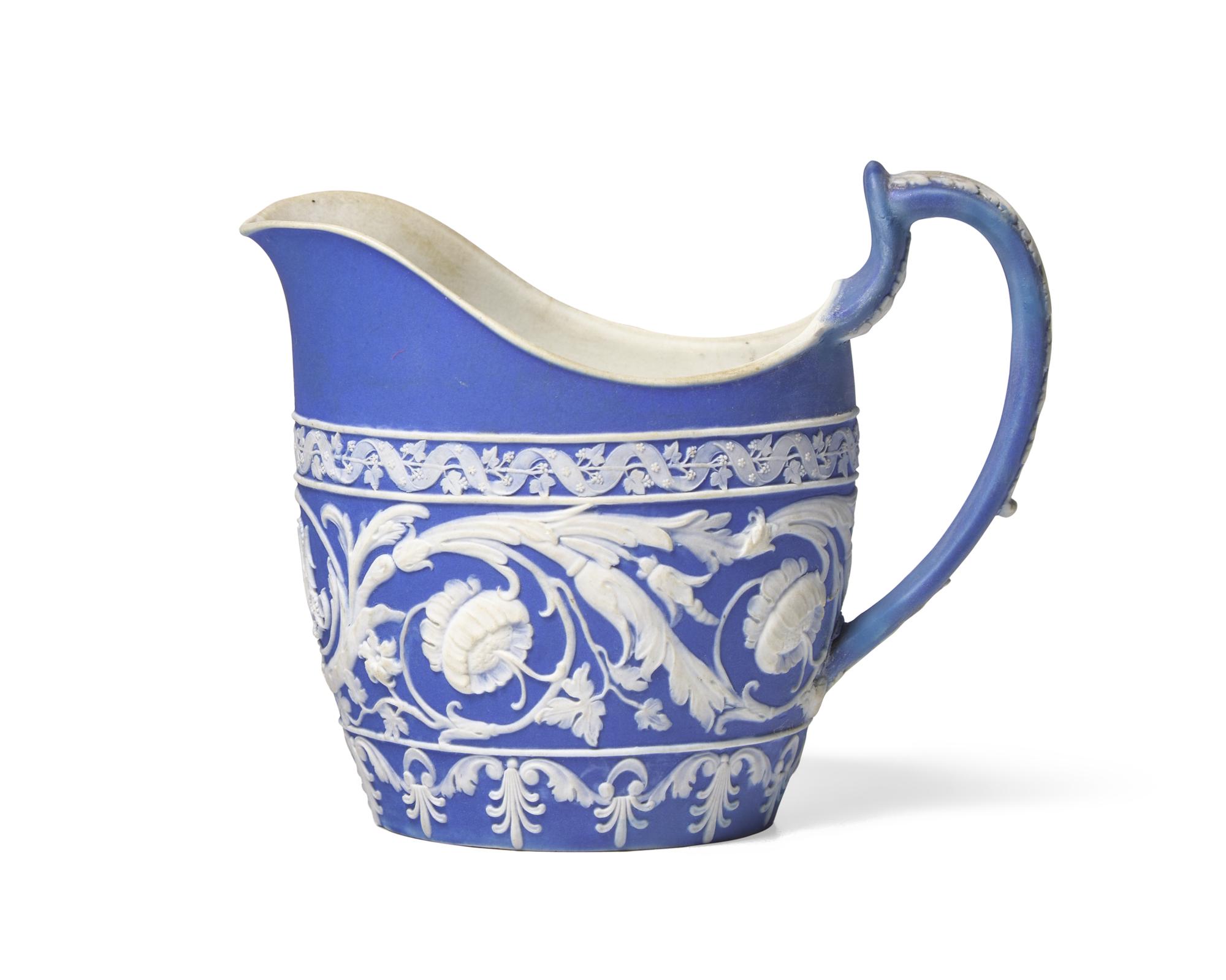 A Wedgwood Blue Jasperware Creamer
