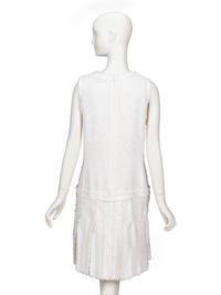Chanel, White Cotton Tweed Dress