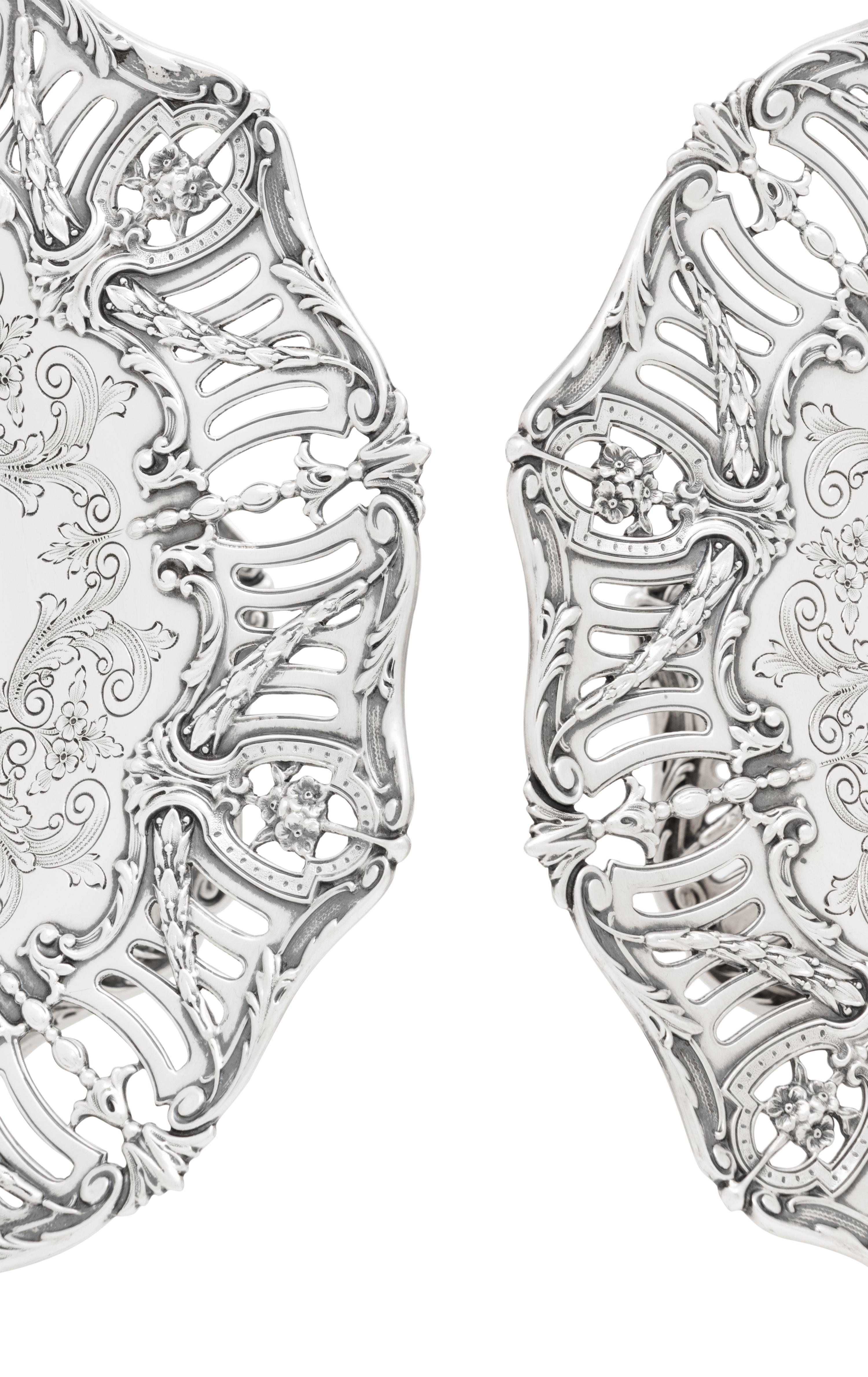 A Pair of American Silver Tazze