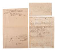 [CIVIL WAR]. Documents associated with Louisiana militia and Confederate Crescent regiments, plus.