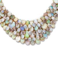TONY DUQUETTE, OPAL, ROCK CRYSTAL AND MOONSTONE NECKLACE