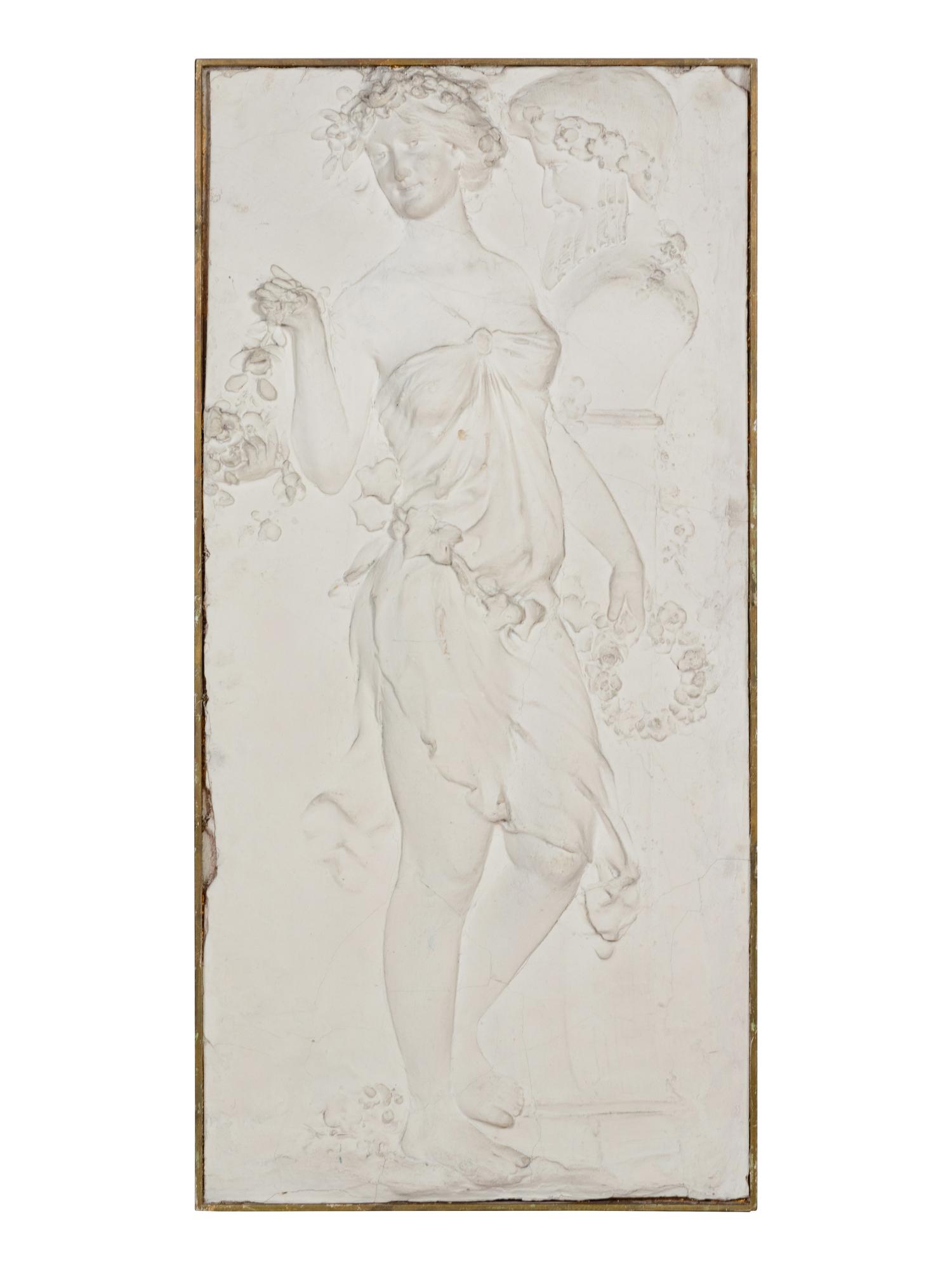 A Neoclassical Style Plaster Relief Panel