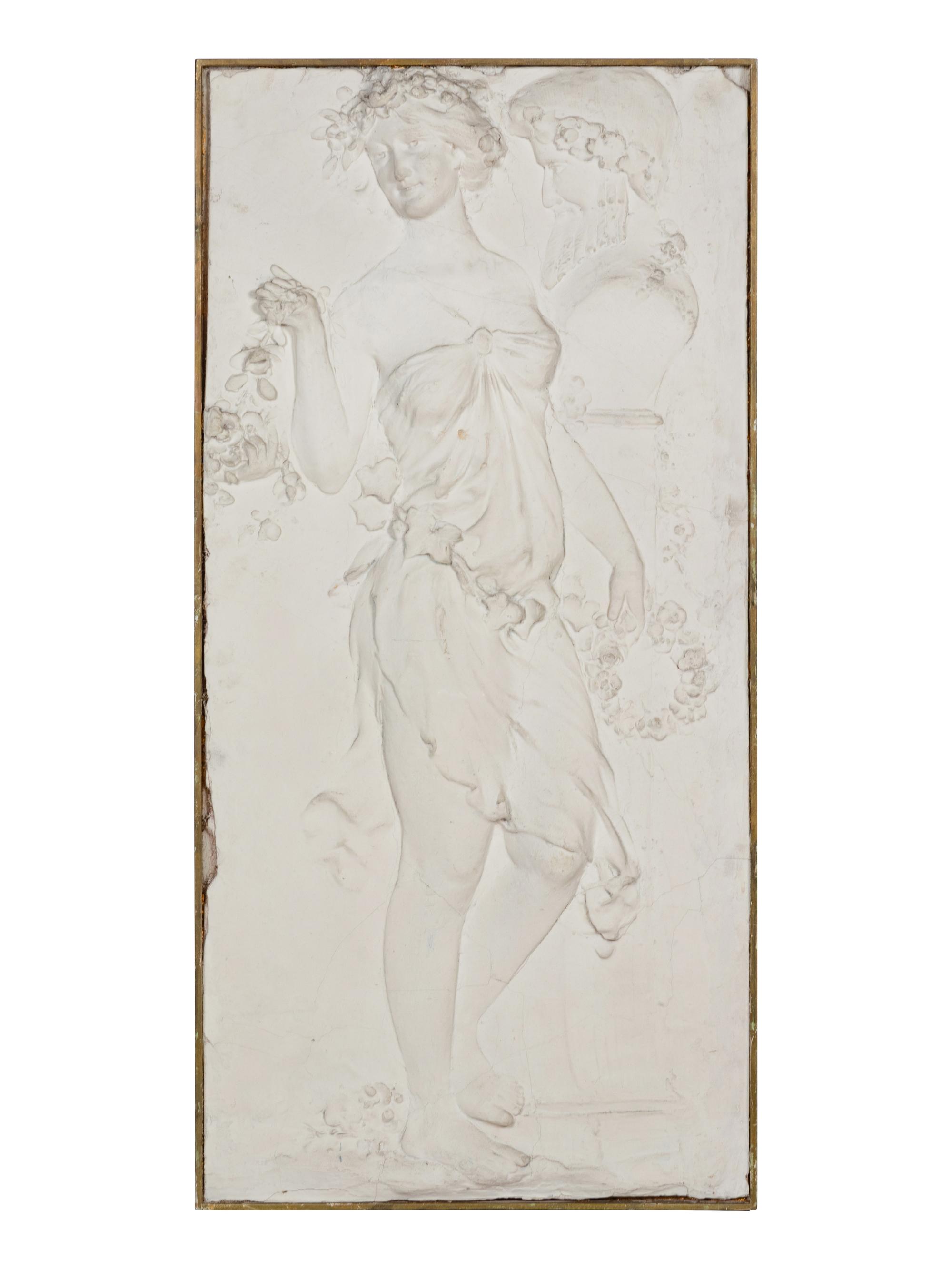 A Neoclassical Style Plaster Relief Panel