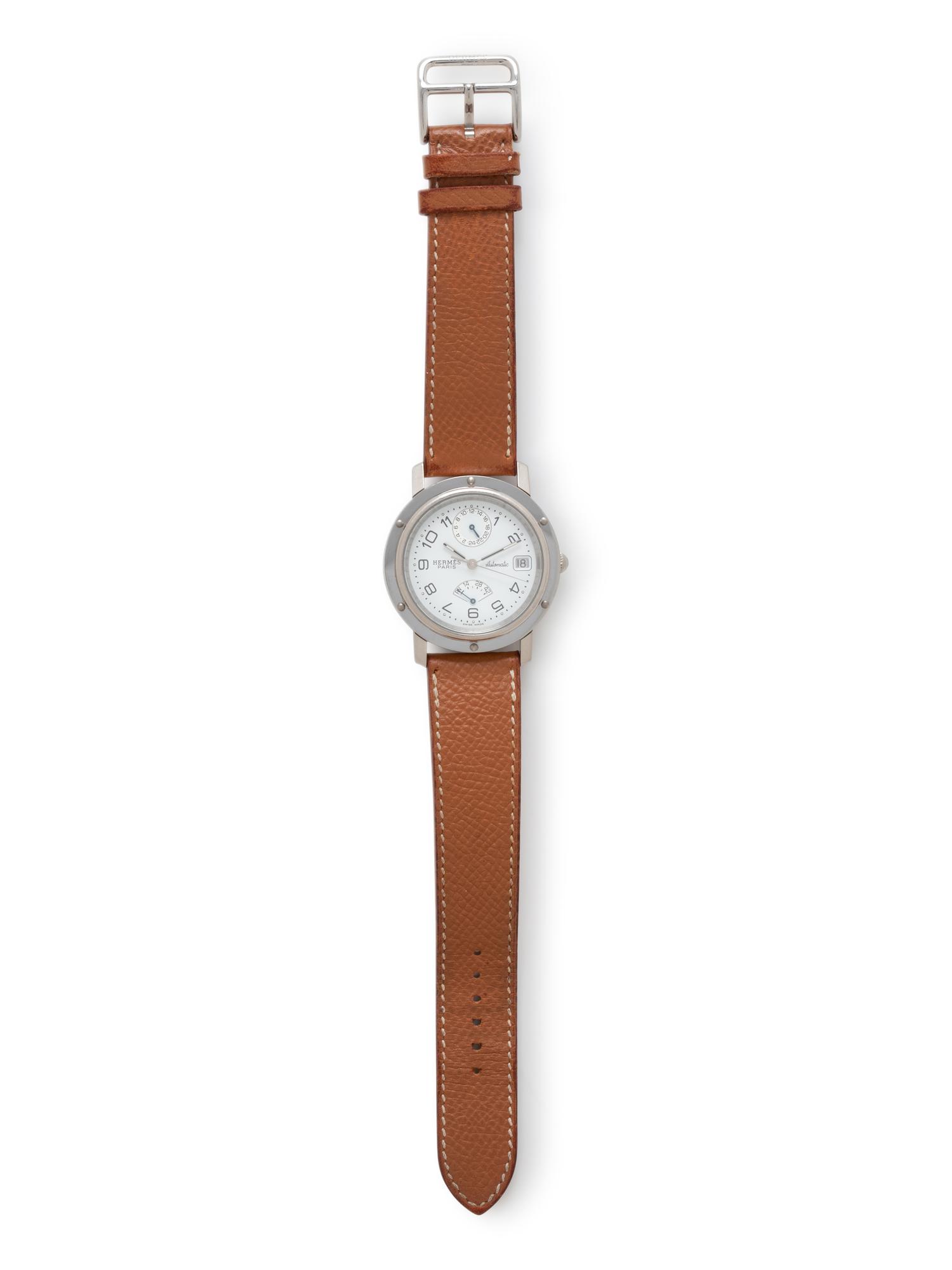 HERMÈS, REF. CL5.710 STAINLESS STEEL 'CLIPPER' WATCH