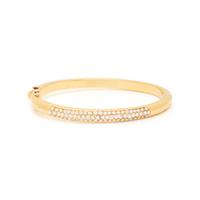 CARTIER, YELLOW GOLD AND DIAMOND BANGLE BRACELET