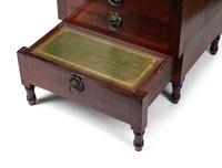 A Set of English Mahogany and Tooled Leather Bed Steps