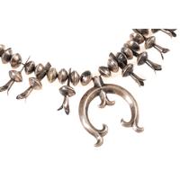 Navajo Silver Squash Blossom Necklace