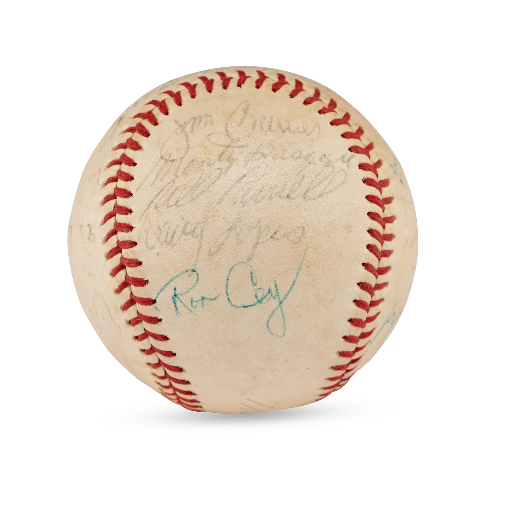 A 1973 Los Angeles Dodgers Team Signed Autograph Baseball
