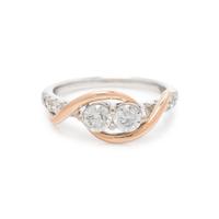 BICOLOR GOLD AND DIAMOND RING