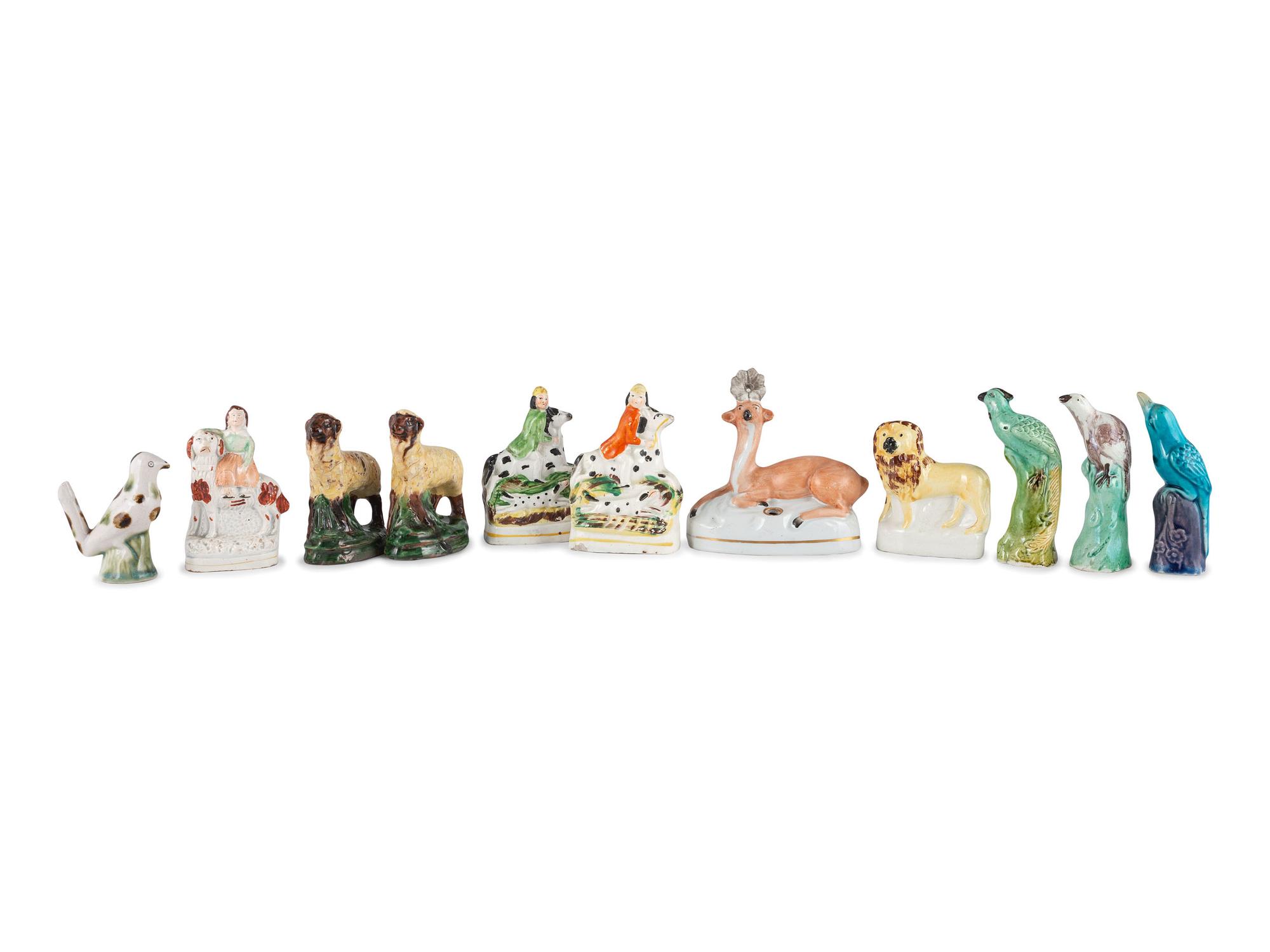Eleven Glazed Ceramic Animal Figures