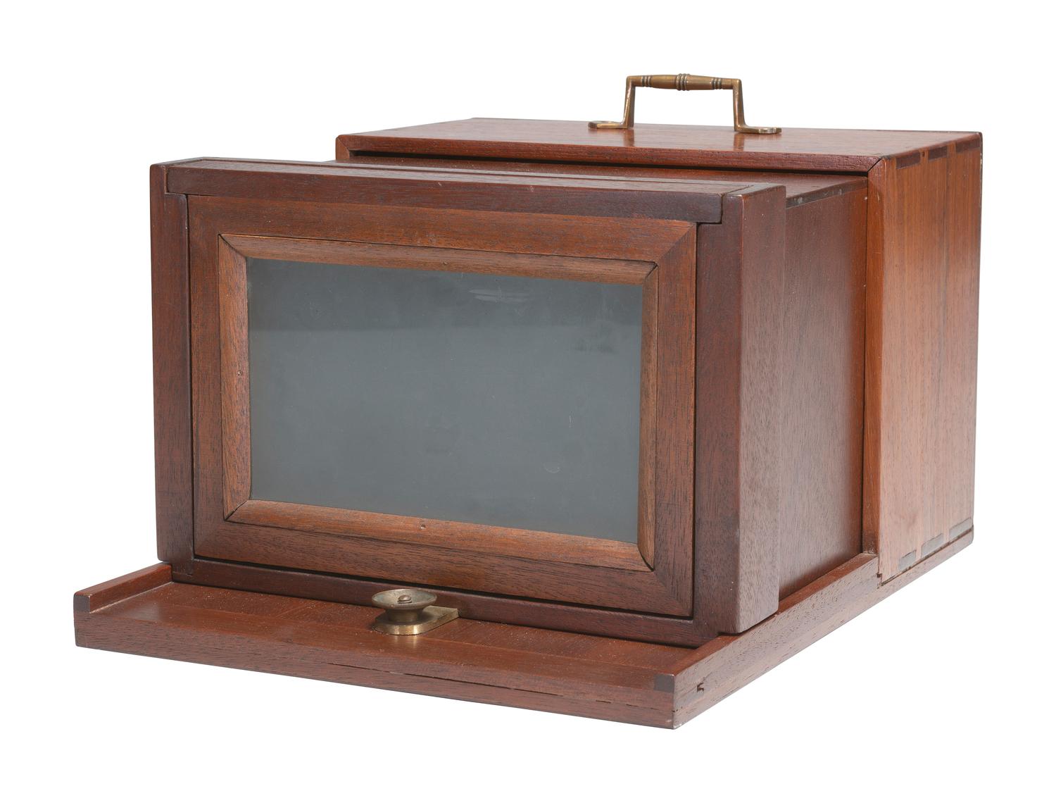 [CAMERAS] Replica sliding box stereo camera made by Robert Lisle, with 2 C.C. Harrison radial lenses