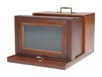 [CAMERAS] Replica sliding box stereo camera made by Robert Lisle, with 2 C.C. Harrison radial lenses