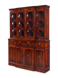 A George III Style Mahogany Breakfront Bookcase