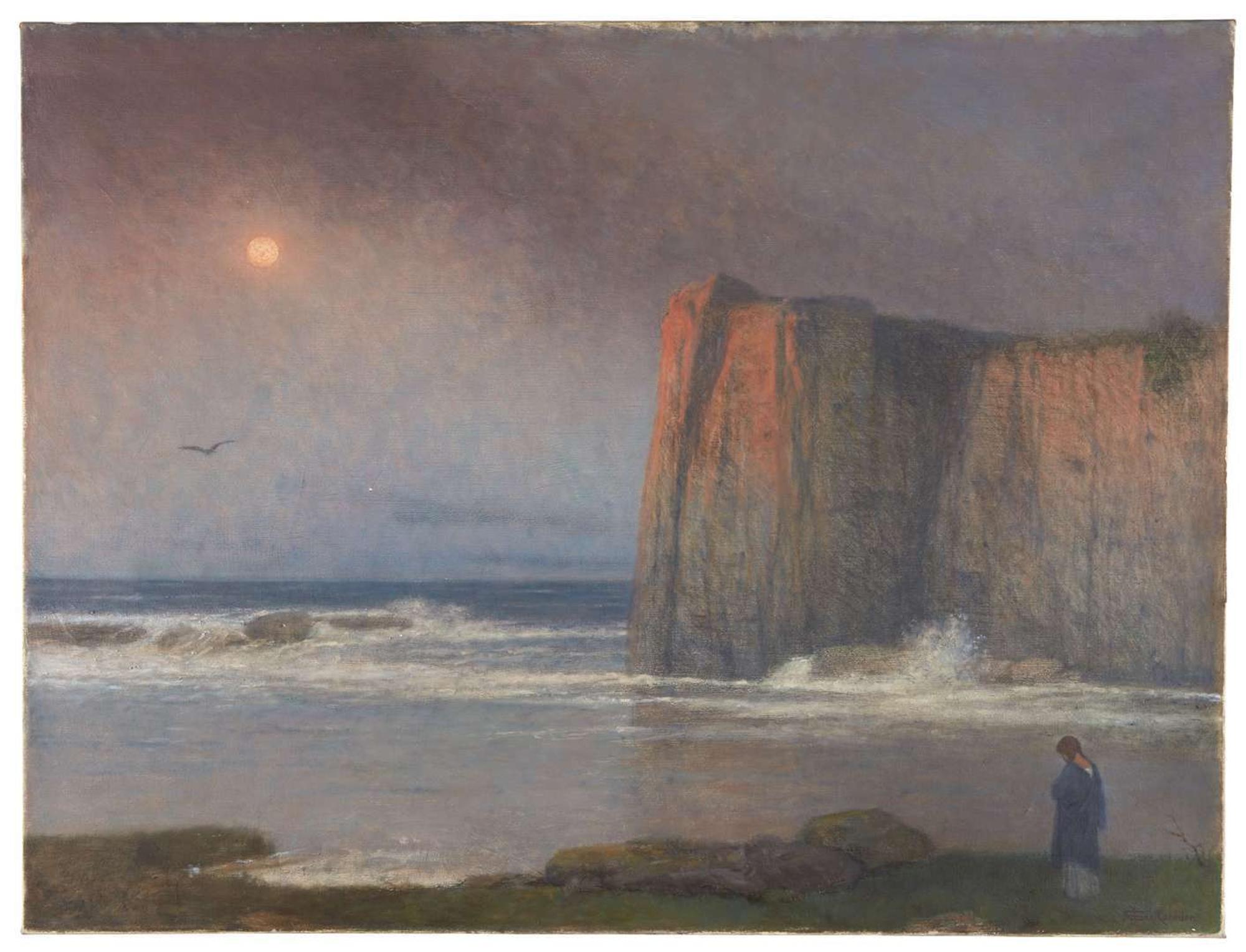 Jakob Schikaneder (Czech 1855-1924) The Calm Sea, Nocturne