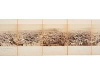 (SAN FRANCISCO.) MUYBRIDGE, Eadweard, photographer. Panorama of San Francisco from California St. Hill . San Francisco, CA: Morse’s Gallery, 1877. 11-panel albumen photograph panorama.