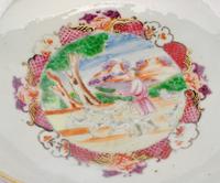Two Chinese Mandarin Palette Porcelain Bowls Diameter 11 1/2 inches.