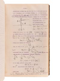 BORN, Max. (1882-1970) Mimeograph typescript, completed in manuscript, of lectures in physics: "Theorie der Wärme Vorlesung im Sommer-Semester 1922." --"Vorlesung Ueber Theoretische Optik. Winter-Semester 1922." University of Göttingen, 1921-1922.