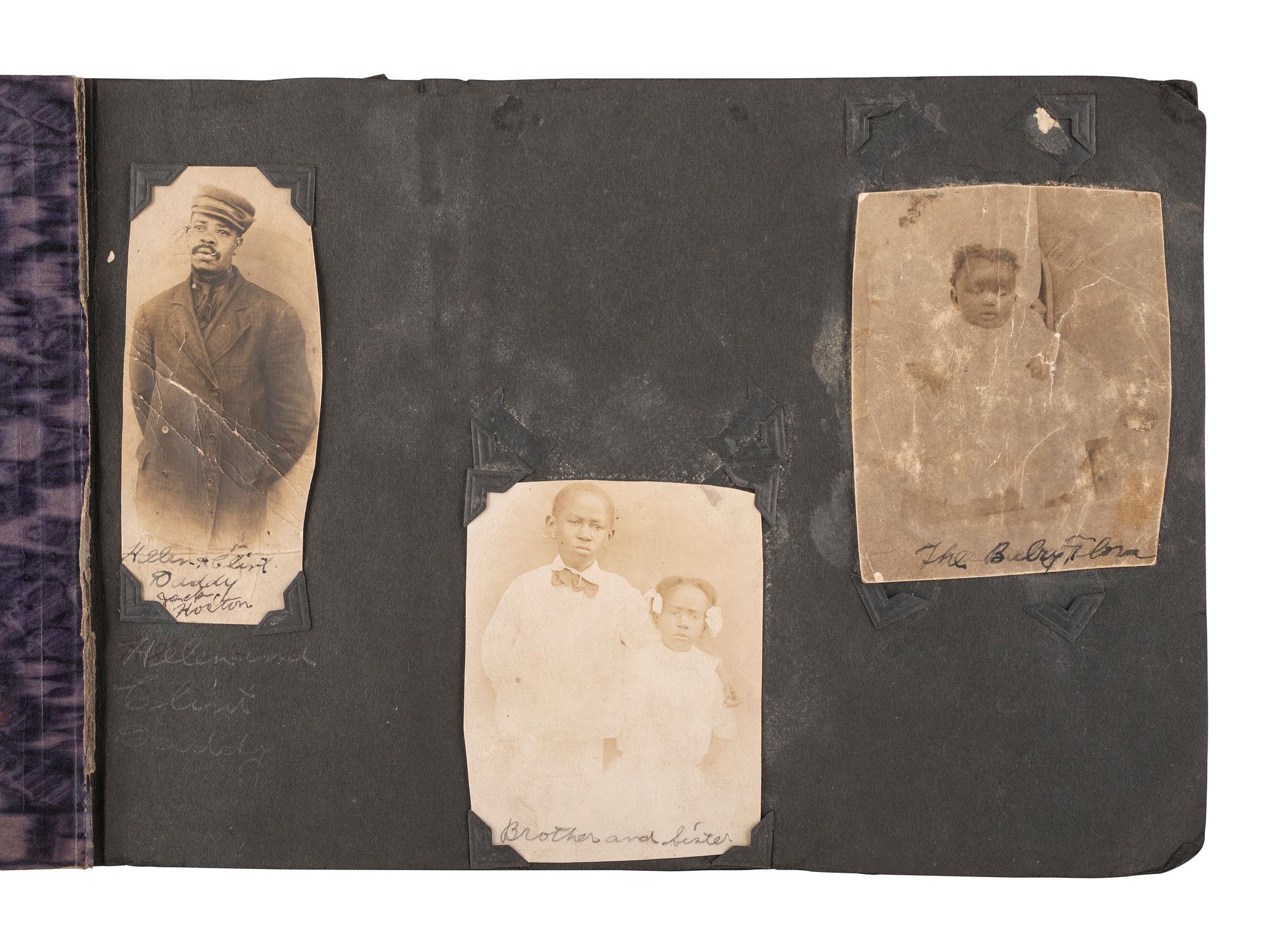 [EARLY PHOTO.] Album comp. by Helen Berry of Mt. Hope, MO, ft. photos of a Black family. Ca 1930s.
