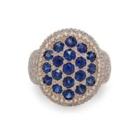 MOUAWAD, DIAMOND AND SAPPHIRE RING