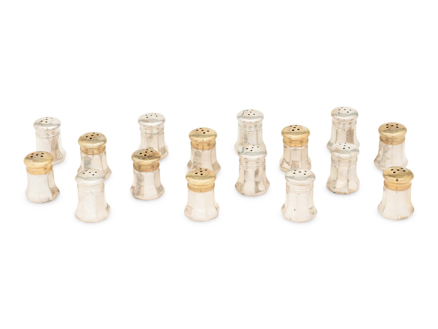 Two Cased Sets of Cartier Silver and Silver-Gilt Shakers