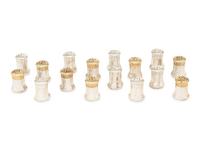 Two Cased Sets of Cartier Silver and Silver-Gilt Shakers
