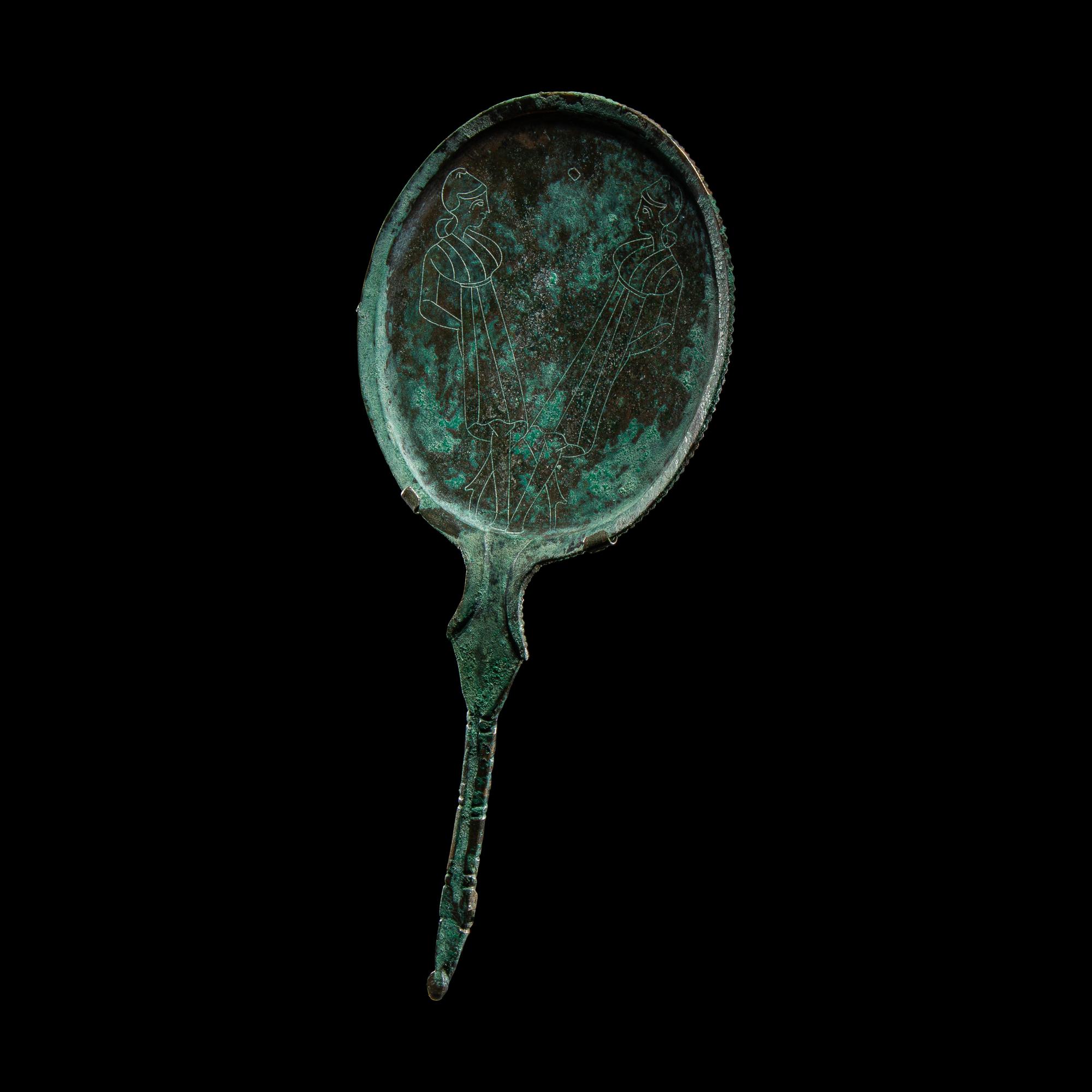 An Etruscan Bronze Mirror