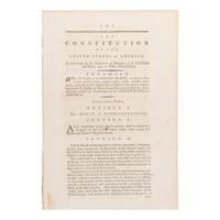 [United States Constitution]. Extracted from a contemporary Philadelphia quarto pamphlet, pp.35-48. N.p., n.p., 27 September 1787.