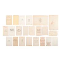 [Early Photography] Group of 22 Carte de Visites and Cabinet Cards of Artists and Works, incl. Hiram Powers