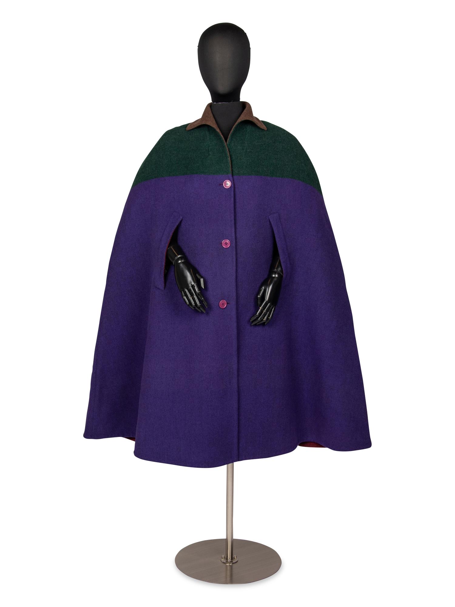 Halston Color Blocked Cape, 1981