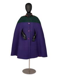 Halston Color Blocked Cape, 1981